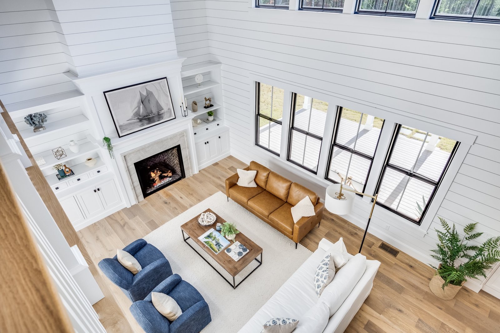 Living room windows and light